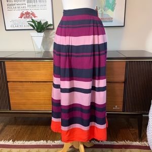 Ann Taylor Striped Midi Maxi Skirt